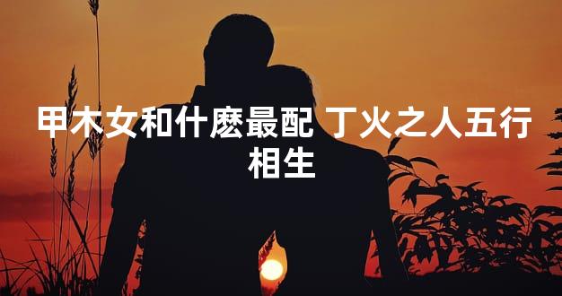 甲木女和什麽最配 丁火之人五行相生